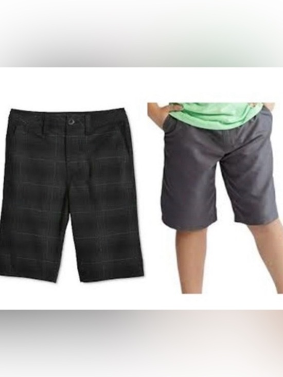 Champion Other - Lot of 2x [Champion] & [Univibe] Boys Sz M 8/10 Shorts - Black Plaid & Dark Gray